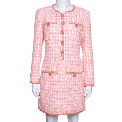 chanel pink tweed dress|chanel dresses online.